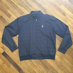 Mens Stussy Jacket XL Blue Plaid Japan